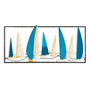 Метална картина Yelkenli Многоцветна 40x90 см - Img 6