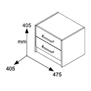 Нощно шкафче Олимпус Венге 47.5x40.5x40.5 см - Img 6