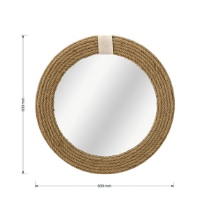 Огледало за стена Rope 20767 Натурално 60x2x60см - Img 3
