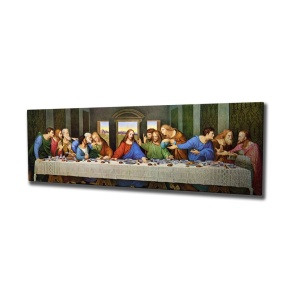 Платно за стена PC140 "Тайната вечеря", многоцветен цвят 30x80x3 cm - Img 3