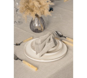 Покривка за маса Linen Pera Toprak, 172x240 см - Img 2