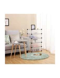 Поставка за обувки, Songmics, 10 отделения, 40 x 30 x 17 см, LPC10W, 20 двойки - Img 3