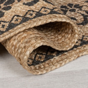 Пътека Maisie Natural/Черен 60X230 см, Flair Rugs - Img 3