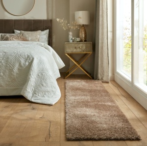 Пътека, Velvet, Flair Rugs, сиво-кафява, 60x230 см