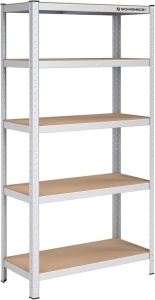 Рафт Songmics, 5 рафта, 40 x 90 x 180 см, Сребрист, GLR40SV