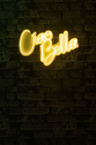 Светеща LED декорация за стена Ciao Bella Жълта 32x45x2 см - Img 3