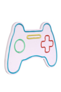 Светеща LED декорация за стена Play Station Gaming Controller Многоцветна 40x29x3 см - Img 6