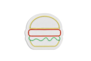 Стенна LED декорация, Hamburger, многоцветен, 28x27x2 см - Img 7