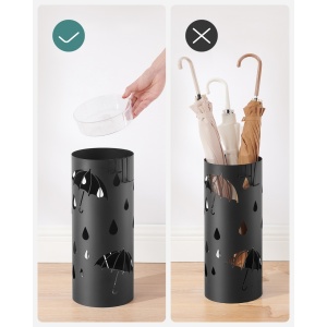 Стойка за чадър Songmics Black 17x17x41 cm - Img 4