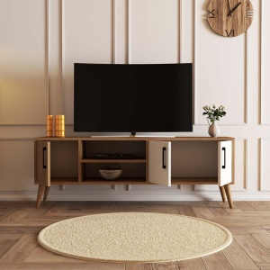 ТВ конзола Exxen Дъб 150x52x34 см - Img 3