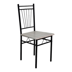 Трапезен комплект маса и столове от 5 части, Roza, дъб, 120x65x90 см - Img 3
