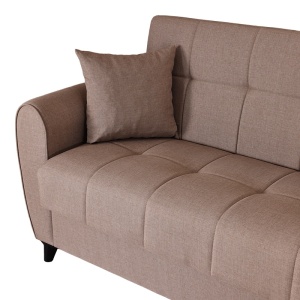 Canapea extensibila cu 3 locuri si spatiu de depozitare, Lincoln, Pako, Bej 226x84x93 cm - Img 6