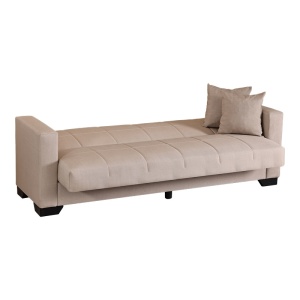 Canapea extensibila cu 3 locuri si spatiu de depozitare, Vox, Pako, Crem 210x84x83 cm - Img 4