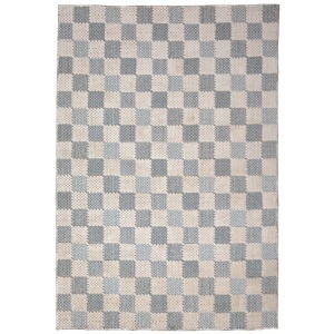 Covor Muted Checkerboard Albastru 116x170 cm - Img 7