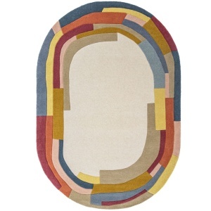 Covor oval Emryc Wool Multicolor 200x290 cm - Img 6