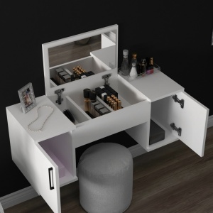 Mercan White 100x74.1x35 cm висяща тоалетка Mercan White 100x74.1x35 cm - Img 3