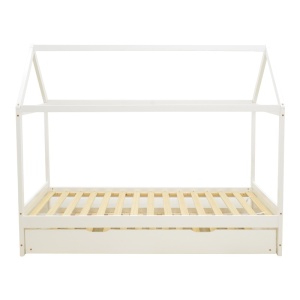 Pat extensibil montessori, Dream House, Pako, Alb 97x198x161 cm - Img 4
