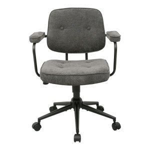 Scaun birou, Leberta, Antracit, 64x63.5x86 cm - Img 5