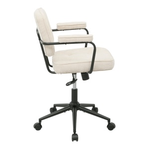 Scaun birou, Leberta, Bej, 64x63.5x86 cm - Img 4