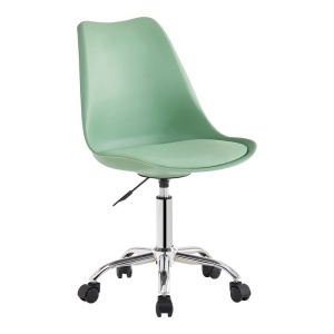 Scaun de birou, Gaston II, Verde menta, 48x57x90 cm