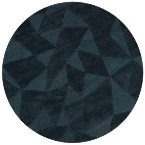 Shard Кръгъл килим Shard Navy Blue 160x160 cm, Flair Rugs - Img 2