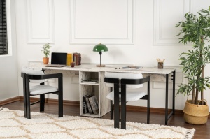 Бюро Twin Study Desk Жълто - Img 2