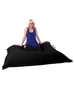 Възглавница за градинско кресло Pouf Pouf Black 100x100x20 cm - Img 4