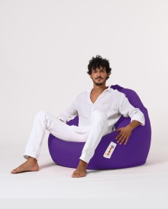 Градински фотьойл с пуф Premium Violet 115x130x39 cm - Img 4