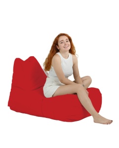 Градински фотьойл с пуф Trendy Red 105x65x75 cm - Img 8