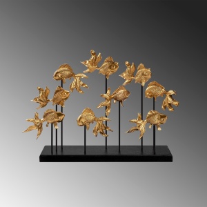 Декоративен предмет GOLDFISH Gold 42x28x10 cm - Img 5