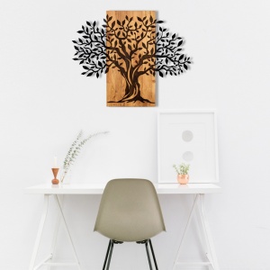 Декорация за стена от дърво и метал Sogut Black 72x58 cm - Img 4