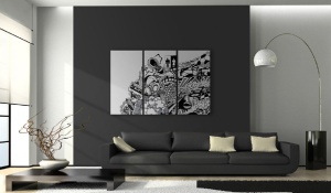 Картина - Артистична бъркотия - триптих 120x80 см - Img 2