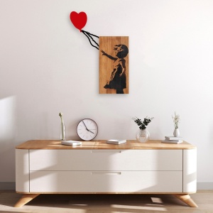 Картина от дърво и метал Banksy Нук 83x60 см - Img 3