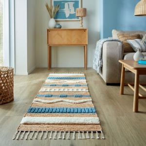 Килим за площ Medina Blue Jute Blue 60x230 cm, Flair Rugs - Img 1