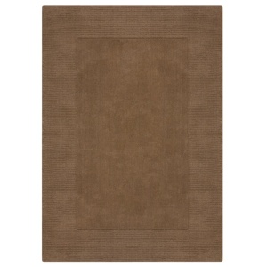 Килим с текстурирана вълнена рамка кафяв 120X170 см, Flair Rugs - Img 2