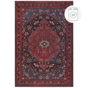 Килим, Medallion Washable Flair Rugs, червен, 190x290 см - Img 2
