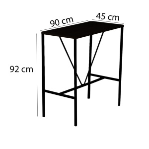 Комплект бар маса и стол, 5 части Нордик Орех 90x92x45 см - Img 5