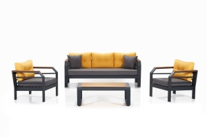 Комплект за градина Assento 311S Жълт 67x197x77 см - Img 1