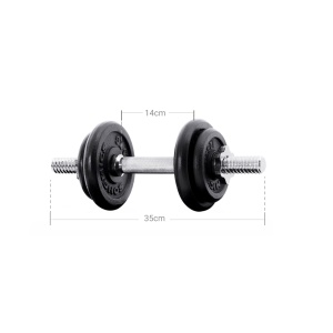 Комплект от 2 части гири 2x15 кг, Songmics, черен, 35x16x16 см - Img 6