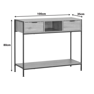 Конзола Regando Натурален 100x35x80 см - Img 5