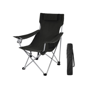 Къмпинг стол Songmics Черен 81x70x91 см