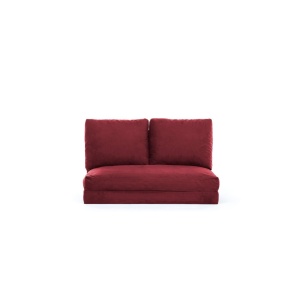 Разтегателен диван за 2 места Taida Кафяв 120x68x26 см - Img 3