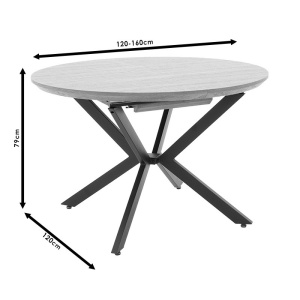 Разтегателна маса Лидия MDF в цвят орех - черен 120 - 160x120x79см - Img 10