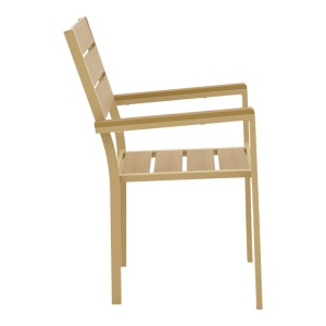 Стифиращ се градински стол, Breze, натурален, 60x57.5x88 см - Img 4