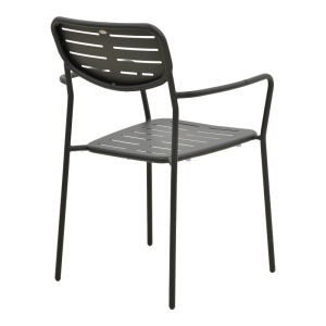 Стифиращ се градински стол, Deraby, черен, 45.5x56x83 см - Img 3