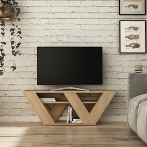 ТВ конзола Пипралла Дъб 110x40x30 см - Img 1
