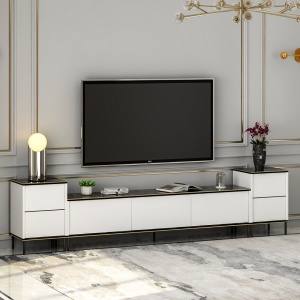 ТВ конзола Imaj Бяла 180x45.2x35 см - Img 3