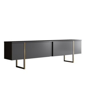 Телевизионен шкаф Luxe Antracit 180x30x50 cm - Img 6