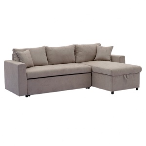 Ъглов диван Лилиан бежов 225x148x81 см