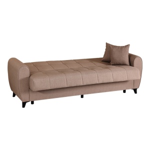 Canapea extensibila cu 3 locuri si spatiu de depozitare, Lincoln, Pako, Bej 226x84x93 cm - Img 3